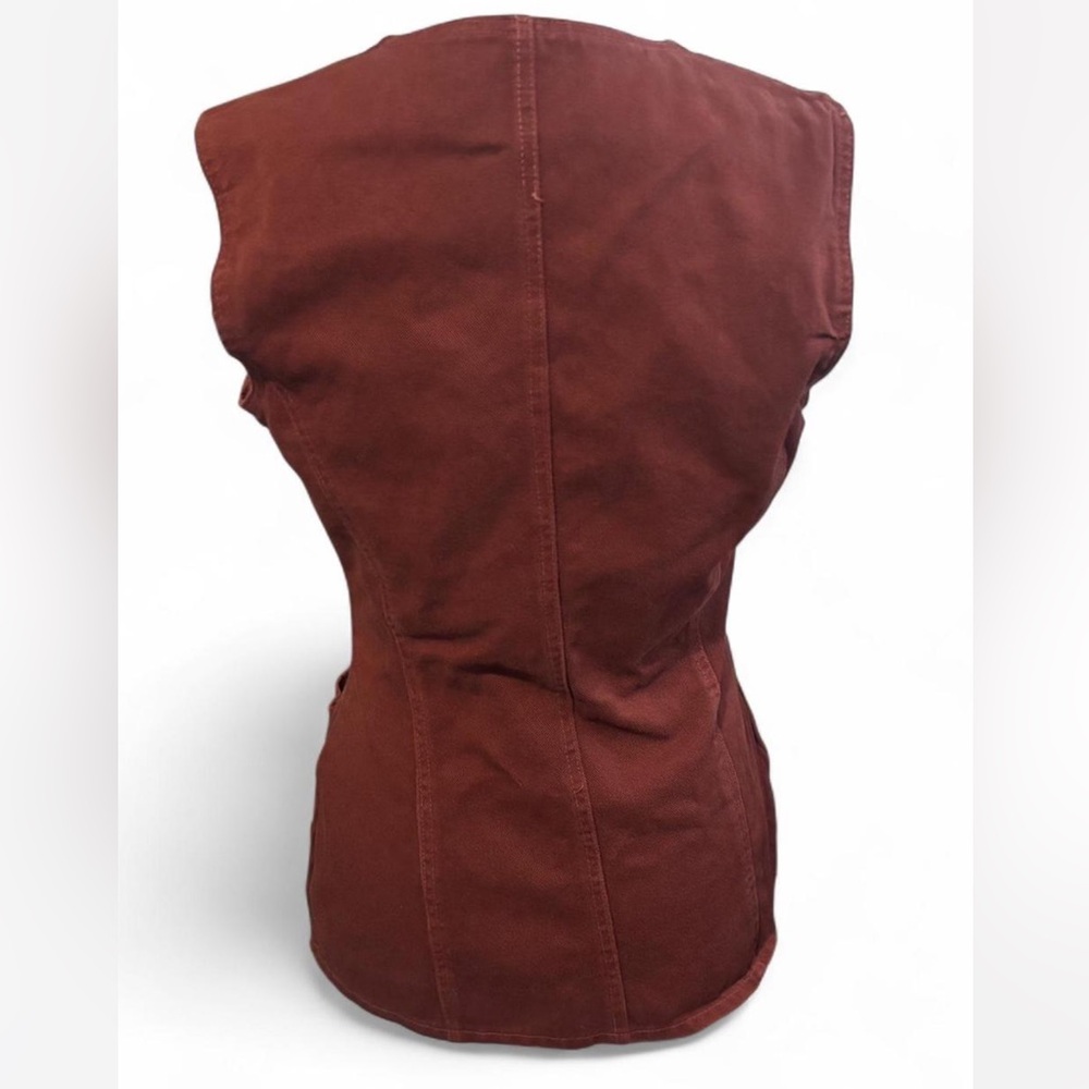 Rust Red Button-Up Vest - Picture 5 of 8
